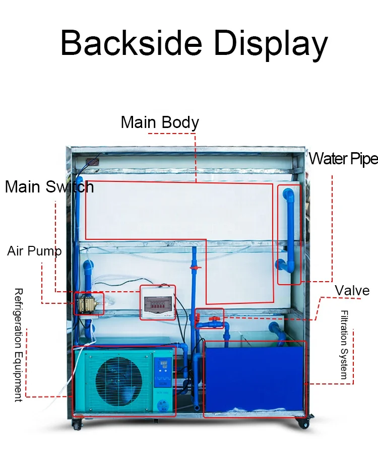 Live Canadian Lobster Farming Tank Fish Tank for Restaurant Supermarket Seafood Shop