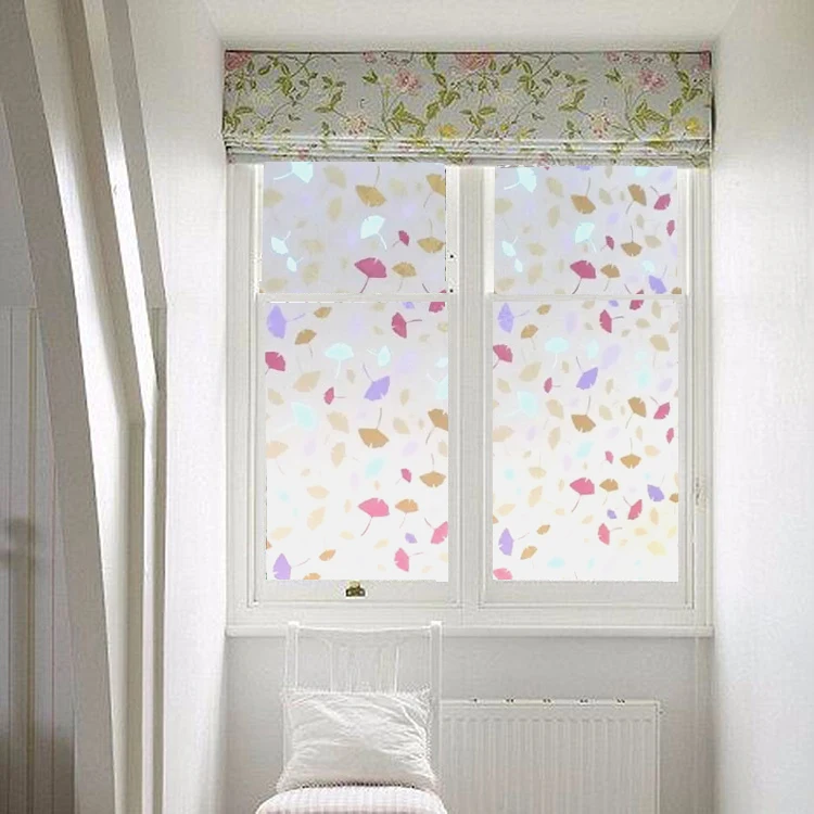Window Film Company Printing Non-Adhesive Siker Stained Glass Decorative Film Non-Adhesive Window Film.