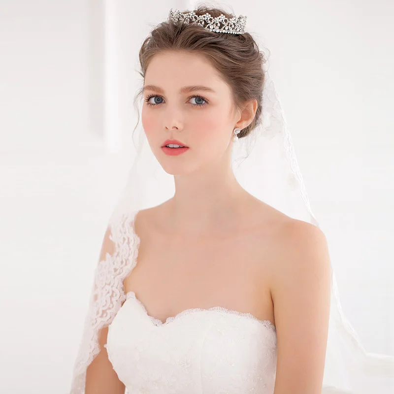 O319 Wholesale pearl crystal crowns and tiaras wedding  bride crown tiaras bridal headpiece bridal headwear