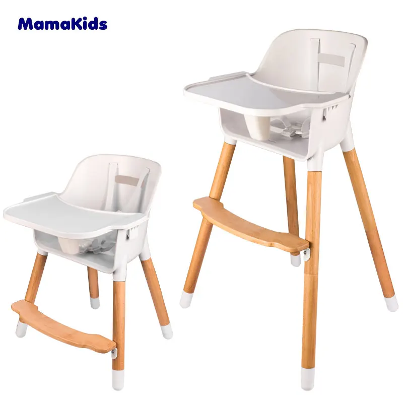 
EN14988 3 in 1 wooden baby feeding free baby high chair 