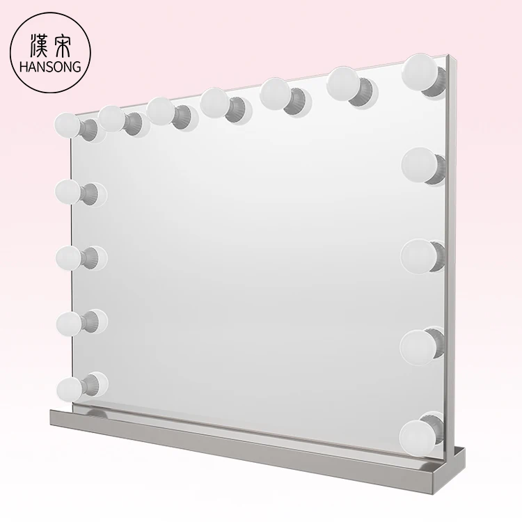 Tabletops LED Lighted Hollywood Makeup Mirrors with Lights Dimmable Bulbs