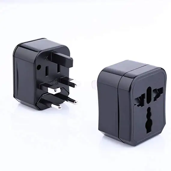 
Multi-color Travel Adapter USB Plug Compact Worldwide International Kit - Works in Europe, Asia, Australia, America 