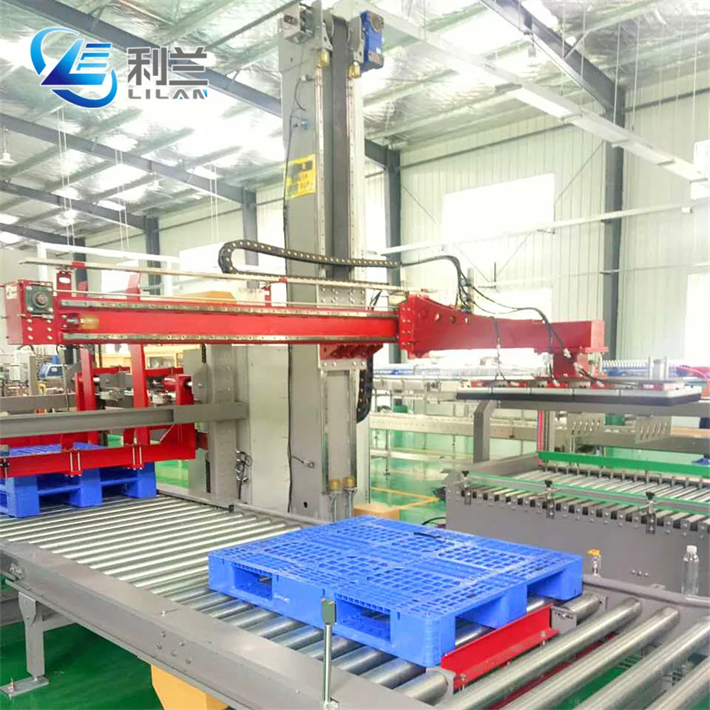 Малый один столбец паллетизатор для бутылок и коробок пакеты и бутылок, мешки