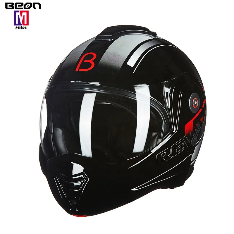 Beon 180 Degrees Flip up Motorcycle Helmet Men Warm Winter Moto Personality Motorbike Helmets Women Cool Motocross Helmet