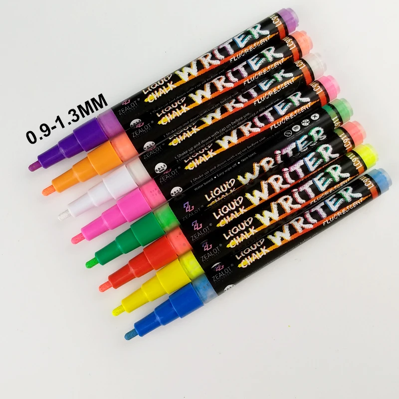 Liquid Chalk Markers - 12 Pack Amazing Neon Color Pens Including Gold And Silver Ink
