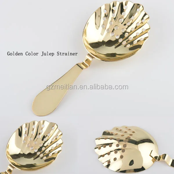 
Stainless steel leaf shape ice cocktail bar strainer 