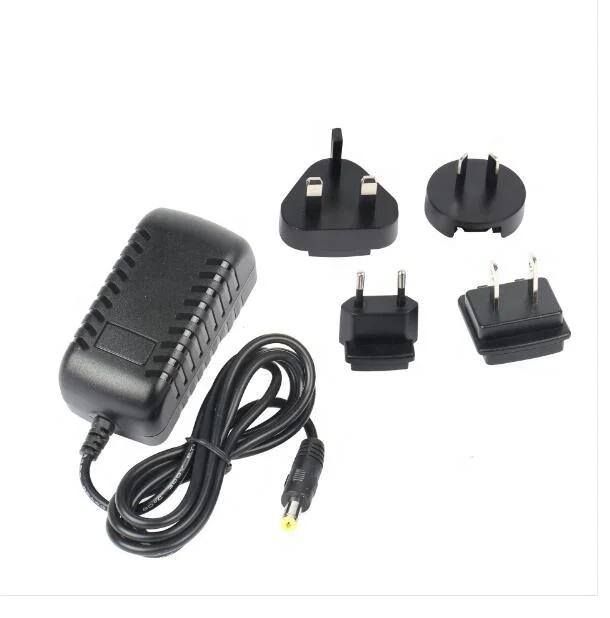 Interchangeable EU US UK AU Plug 12V 9V 18V 1A to 3A AC DC Power Adapter For Printer / LED Displays