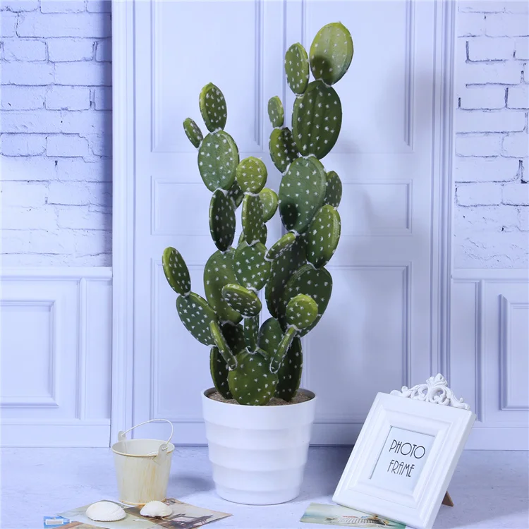 
Sicily Nordic simulation green sapphire fairy column home decoration desert plant potted shop display 