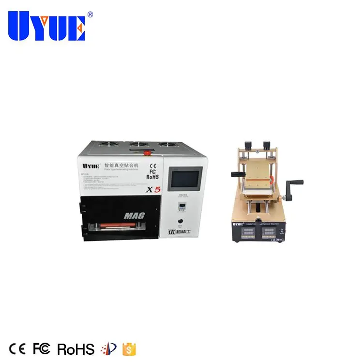 X5 5 in 1 Vacuum OCA Laminating Machine with Bubble Remover Function+S300L Glue Remover with Vacuum LCD Separator for iPhone8