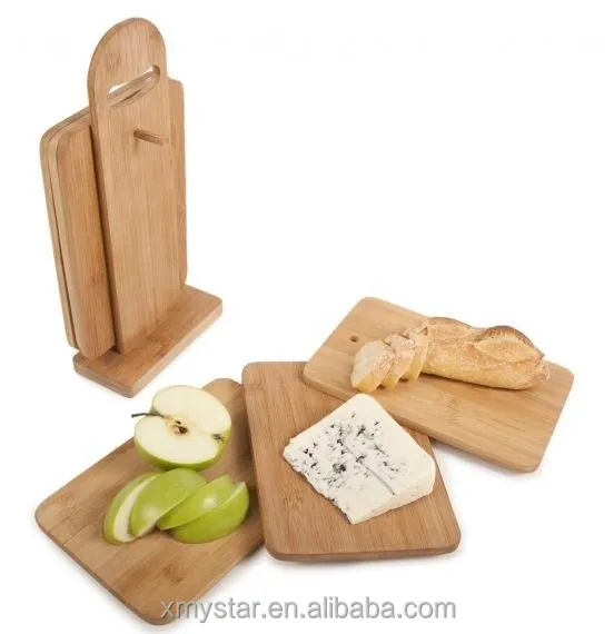 
Natural bamboo cutting board cheese board 7pcs sandwich board 