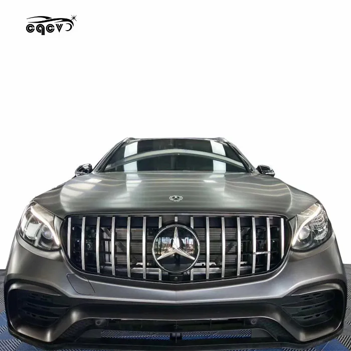 Отличная установка, полипропиленовый материал A & MG style GLC63S для Mercedes Benz GLC class, передний бампер, задний спойлер и задняя трубка