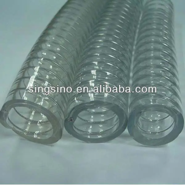 High quality PVC reinforced flexible spring steel wire hose flexible stainless pvc steel wire hose