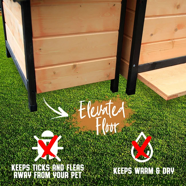 Manufacturer luxury big outdoor backyard waterproof wooden dog house pet cage kennel