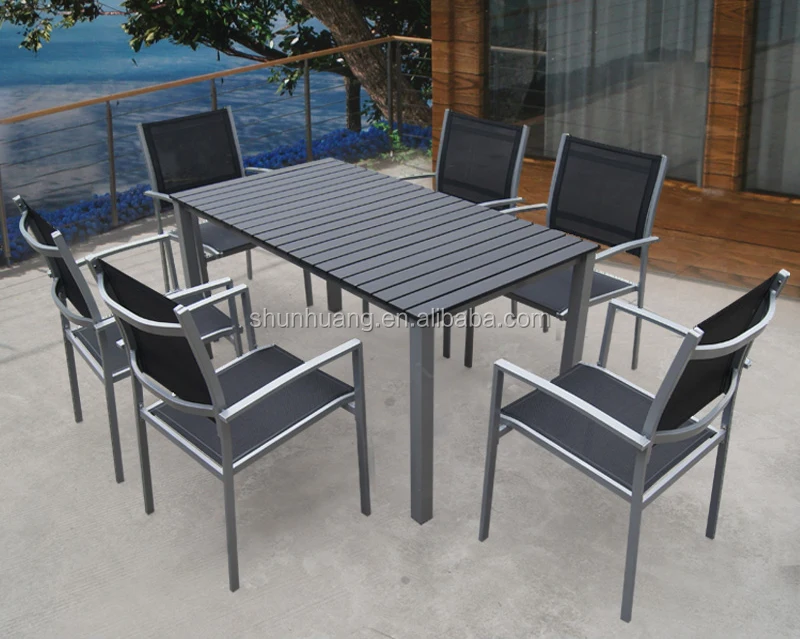 high quality waterproof outdoor furniture chair garden dining sets aluminum chairs