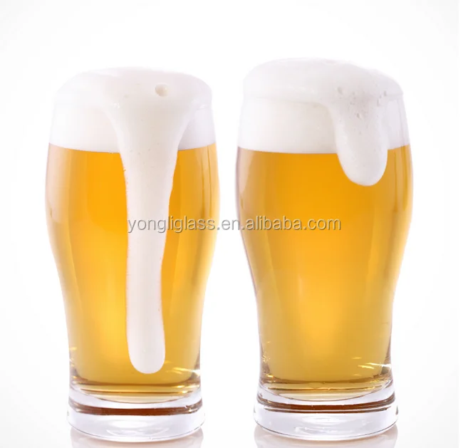 500 ML Wholesale factory Mouth Blown High Quality Clear Beer Glass With Decal Hot Sale Beer Glass