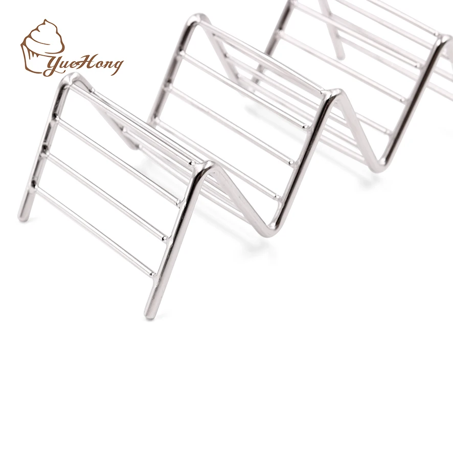 
Hot sell Mexico Stainless steel Taco holder/stand Hold 4 or 5 Hard 