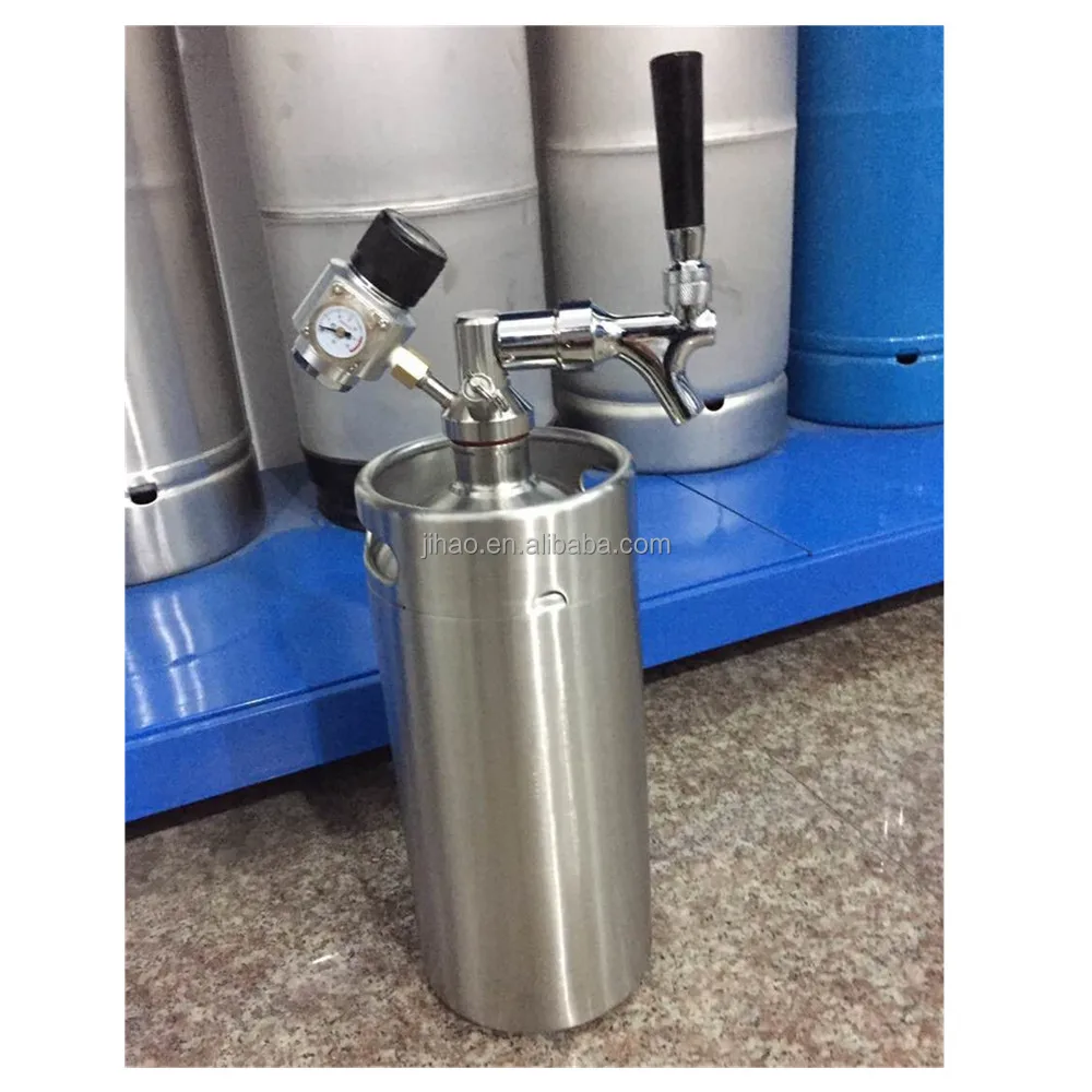 Top seller metal wine bottle 5L homebrew stainless steel  beer keg growler