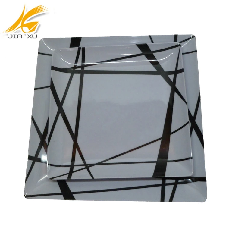16pcs melamine square plate and bowl dinner set wholesale melamine tableware