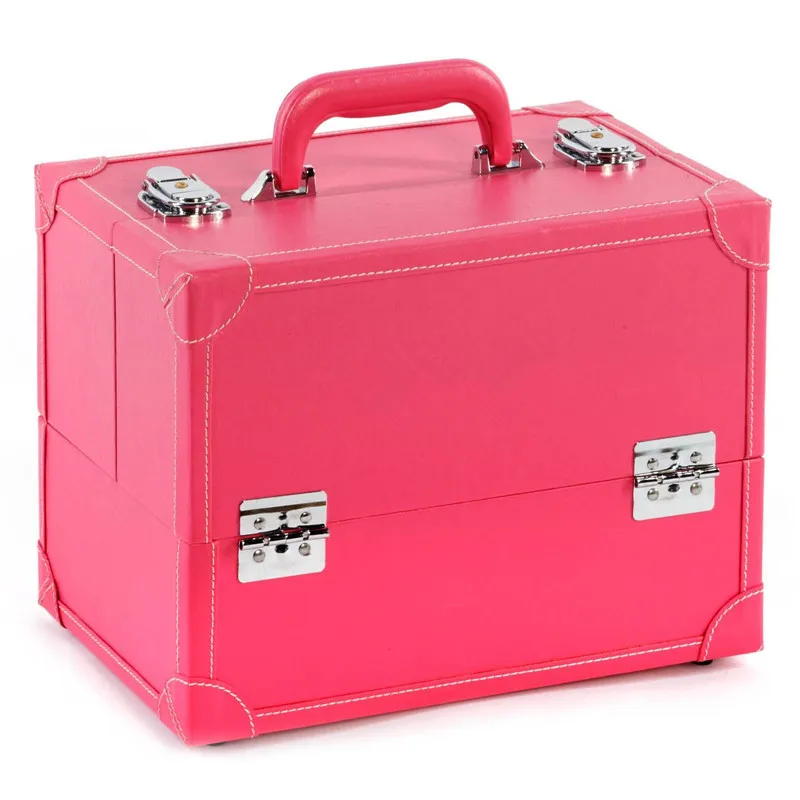 
Faux leather professional beauty box makeup kits vanity case 