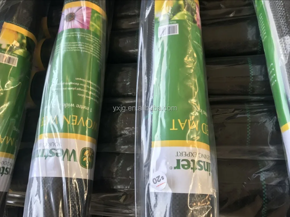 black weed mat with tram lines, 105 gsm, 5% uv treatment (8 year useful life)