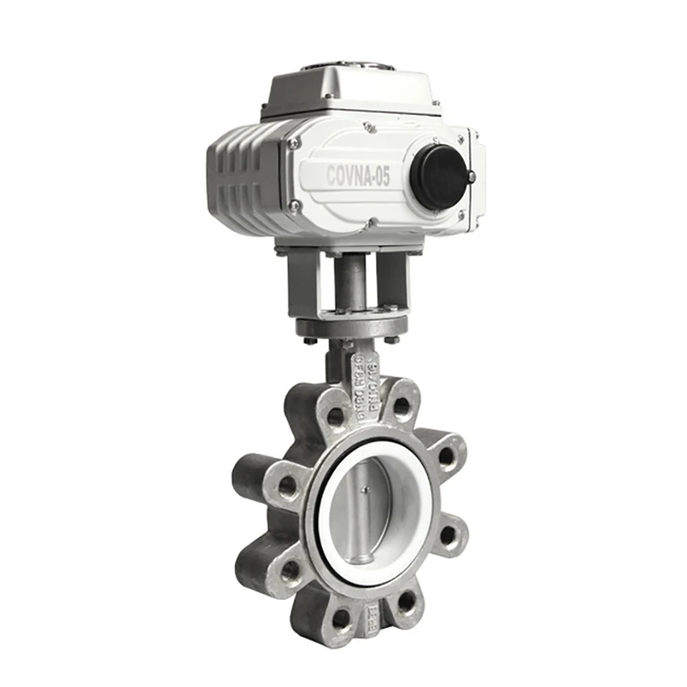 Ковна 4 дюймов 12 В DC ANSI класса 150 PTFE выстроились рифлёный Тип Нержавеющая сталь на Off моторизованный клапан-бабочка