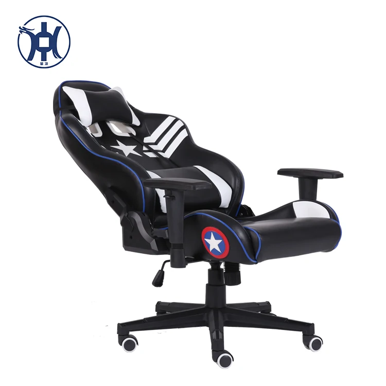 Marvel Style Adjustable Racer Gamer Chair Office Gaming Racing Chair