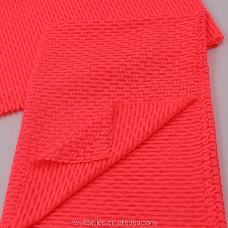 Washable Knitted Jacquard Fabric 95 Polyester 5 Spandex Microfiber Mesh With Stretch