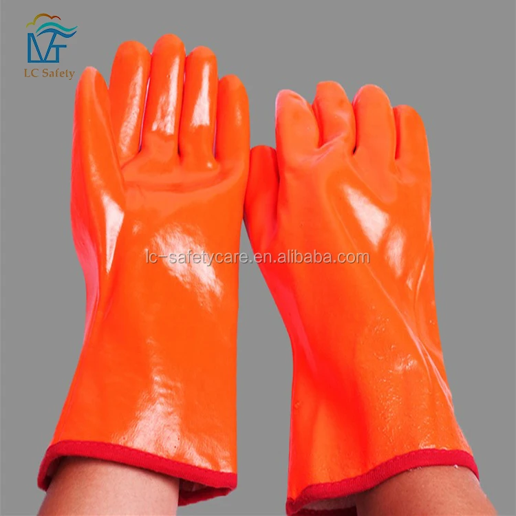 lower temperature resistant PVC work protect gloves waterproof insulated fishing cold storage thermal keep