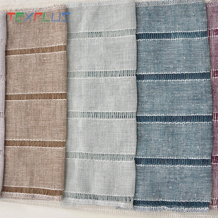 polyester fabric manufacturers provide linen look sheer fabric for Italy