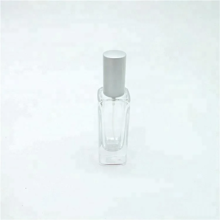Wholesale imported perfumes dubai 25ml slim square glass perfume bottle factory