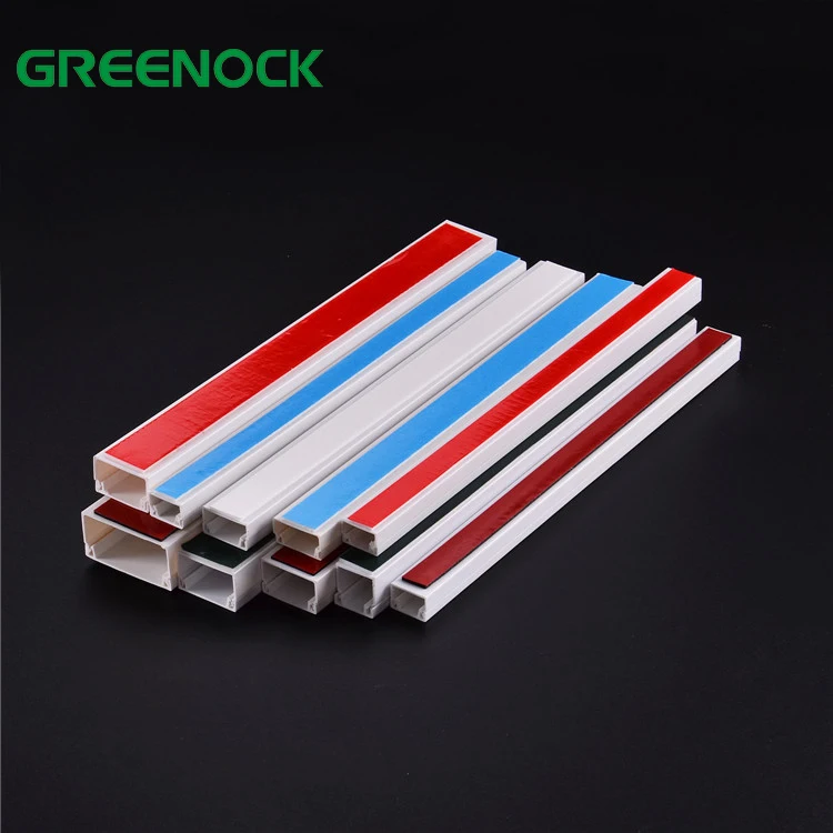 Wholesale 10X15 10X20 14X24 19X39 25X50 40X60 Plastic Wiring Duct Pvc Adhesive Cable Trunking Sticker/Canaletas De Pvc