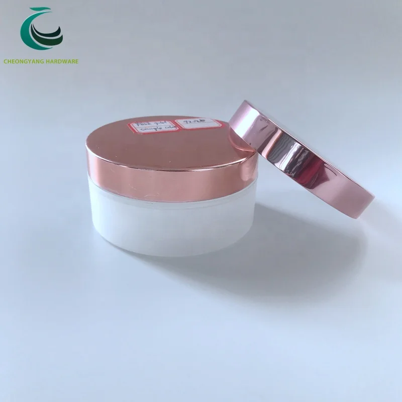 2019 китайский поставщик 89 мм алюминиевая пластиковая крышка для пластиковых банок под розовое золото
