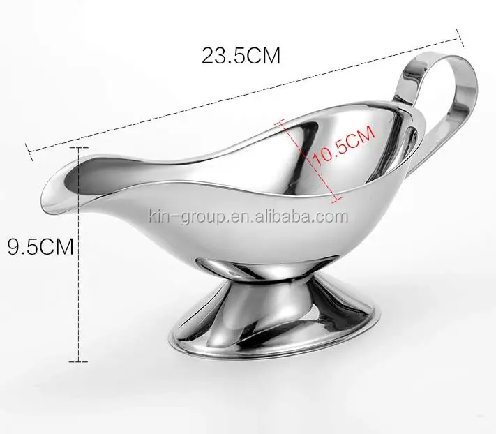 
Stainless Steel Saucier with Ergonomic Handle and Big Lip Spout 