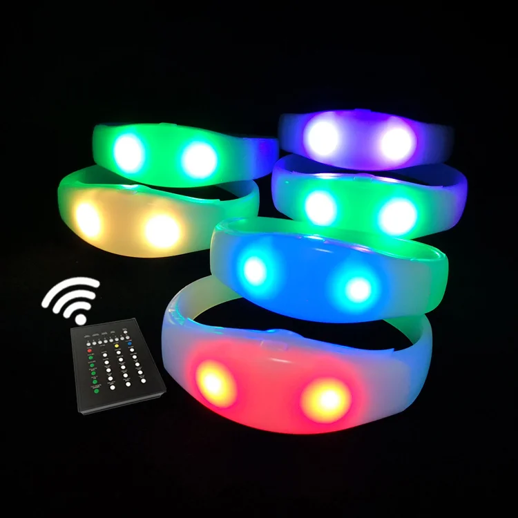Programmable Glowing Luminous DMX512 Custom Printing DMX Wristbands Other Party Decorations