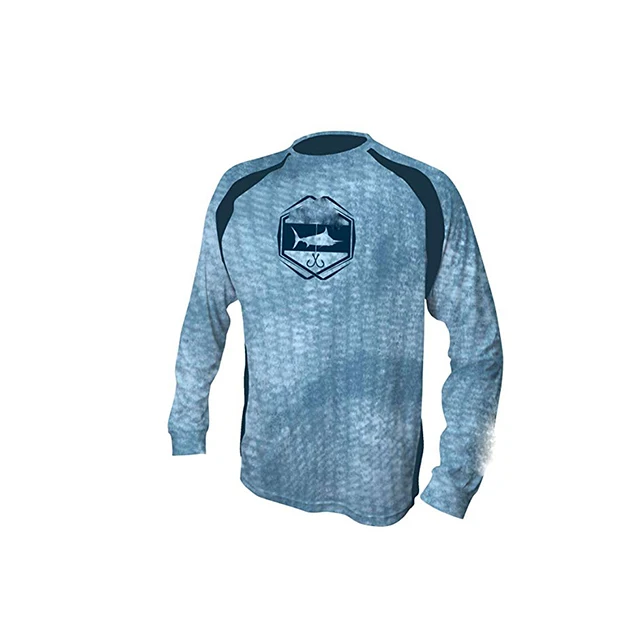 Мужские быстросохнущие рубашки из микрофибры с длинным рукавом и сублимационным принтом UPF 50, новый дизайн 2018