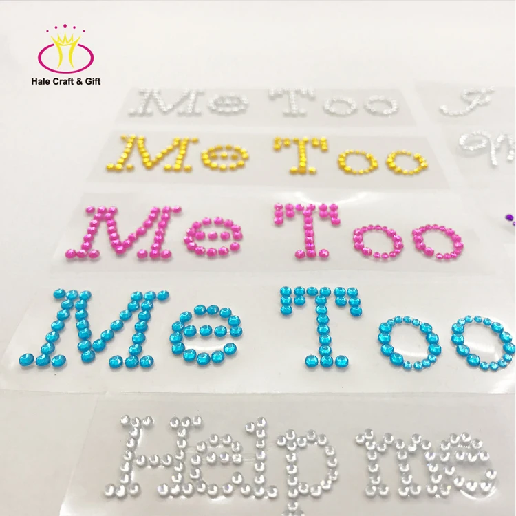 Crystal I do Adhesive Letter Rhinestone Sticker For Wedding Shoe