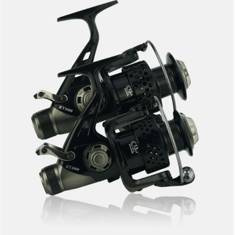 Yumoshi Рыболовная катушка серии 3000-8000, рыболовная катушка для ловли карпа, новый дизайн с двойным тормозом, Рыболовная катушка для кастинга