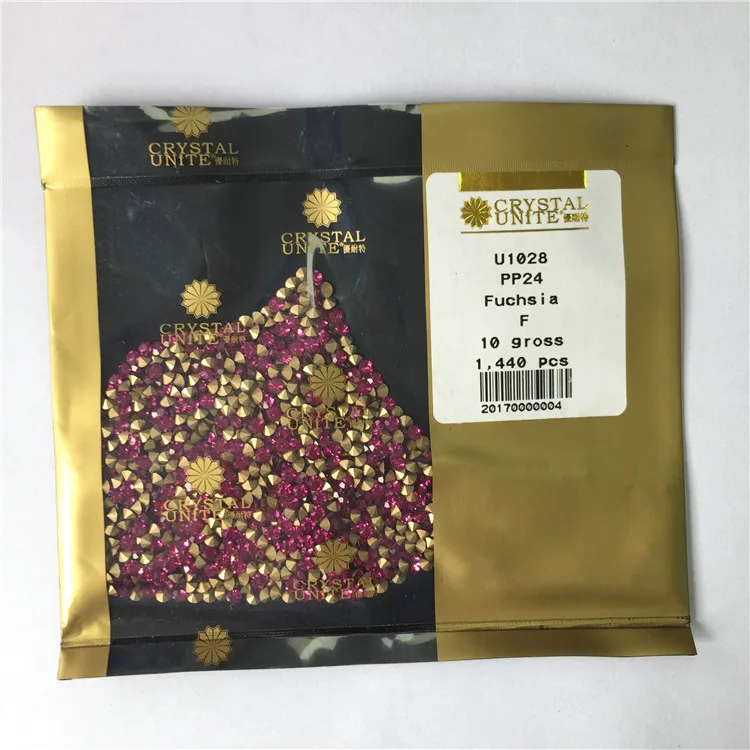 10 gross packing PP24 Jet Top Quality point back strass chaton factory directly wholesale