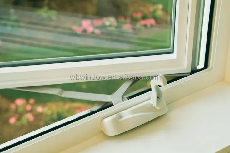 PVC manual crank opening kitchen window PVC hand crank windows