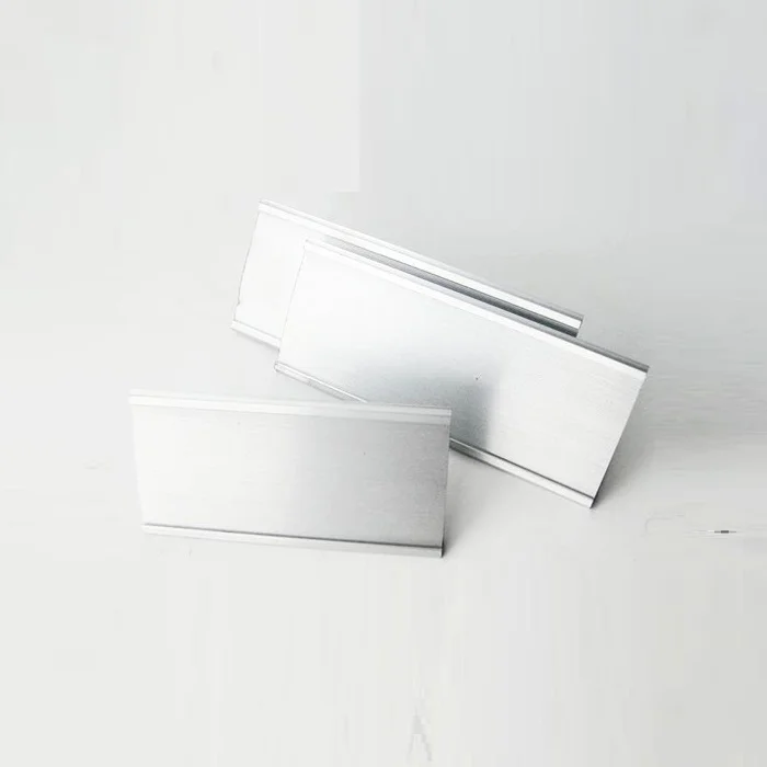 Desk Top Grooved Metal Nameplate Holder MOQ 1 PC