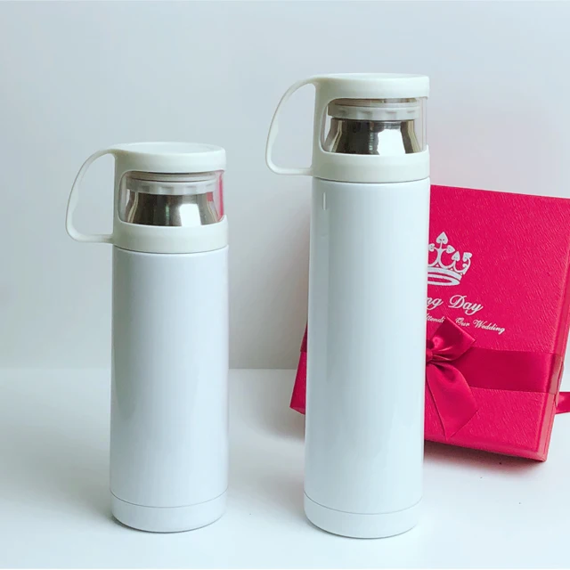 Double wall stainless steel vacuum flask sublimation flask with transparent lid