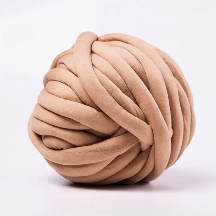 China manufacturer 3cm width cotton tube yarn hollow tube yarn for knitting chunky knit blanket