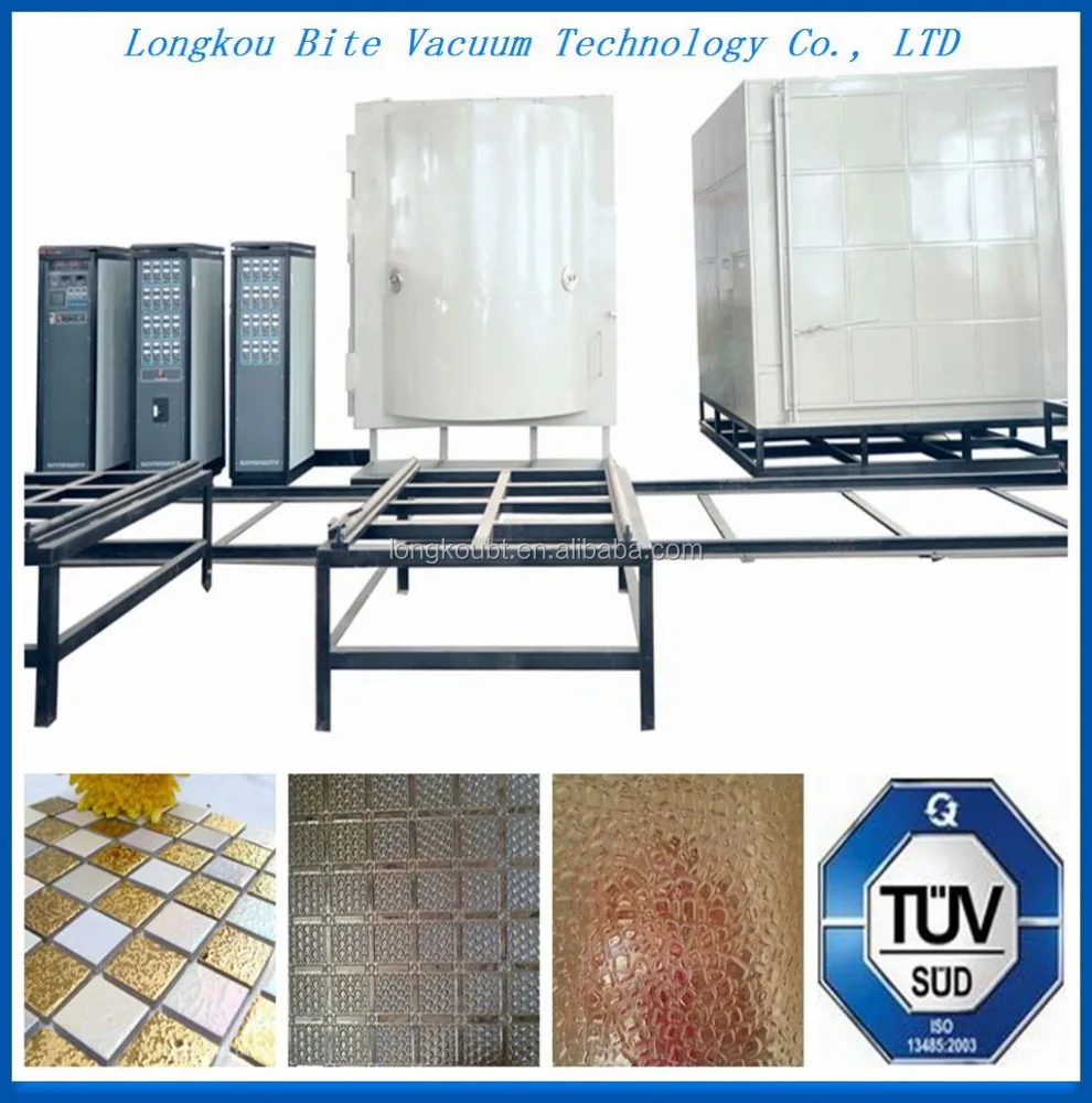 latest technology pvd lattice/mosaci gold color chrome ion depostion production line/ pvd cathode arc spraying coating machine
