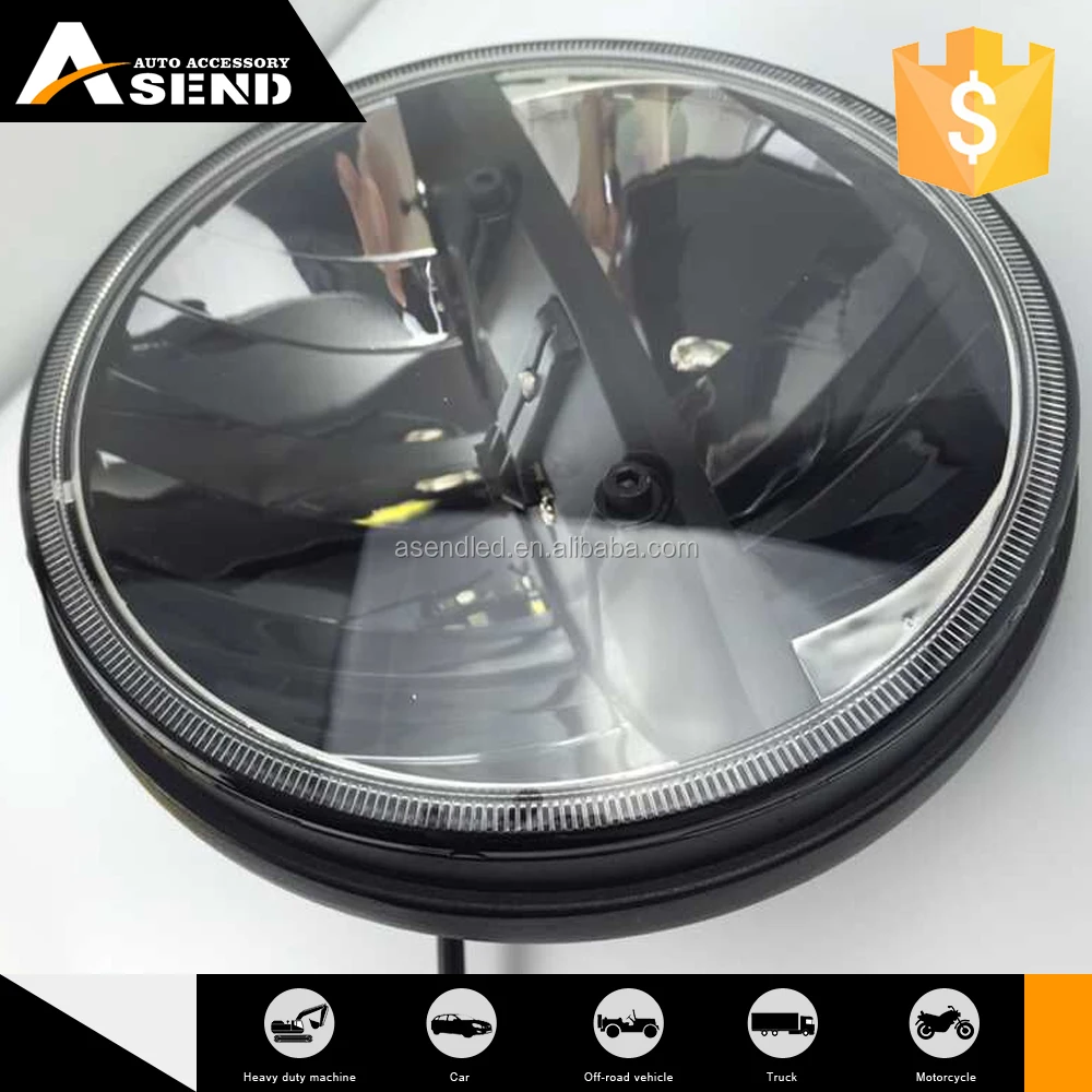 Горячая продажа 7 'противотуманные фары 12 В led лодка свет мотоцикл фар offroad 4wd дальнего света