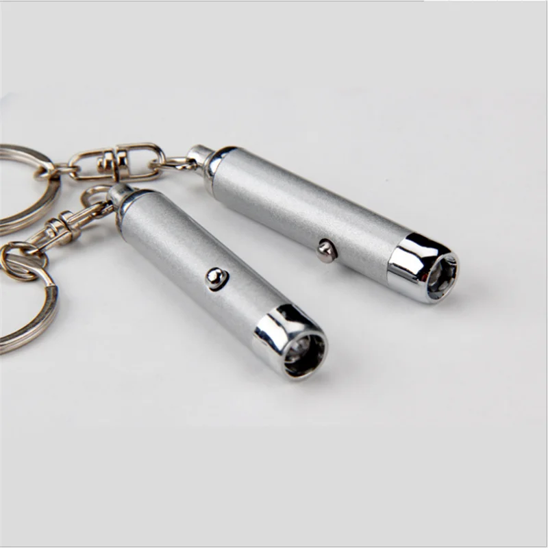 Flashlight With UV Multi-Function Fake Flashlight Metal Miniature Ultraviolet Flashlight Key Chain Keychain
