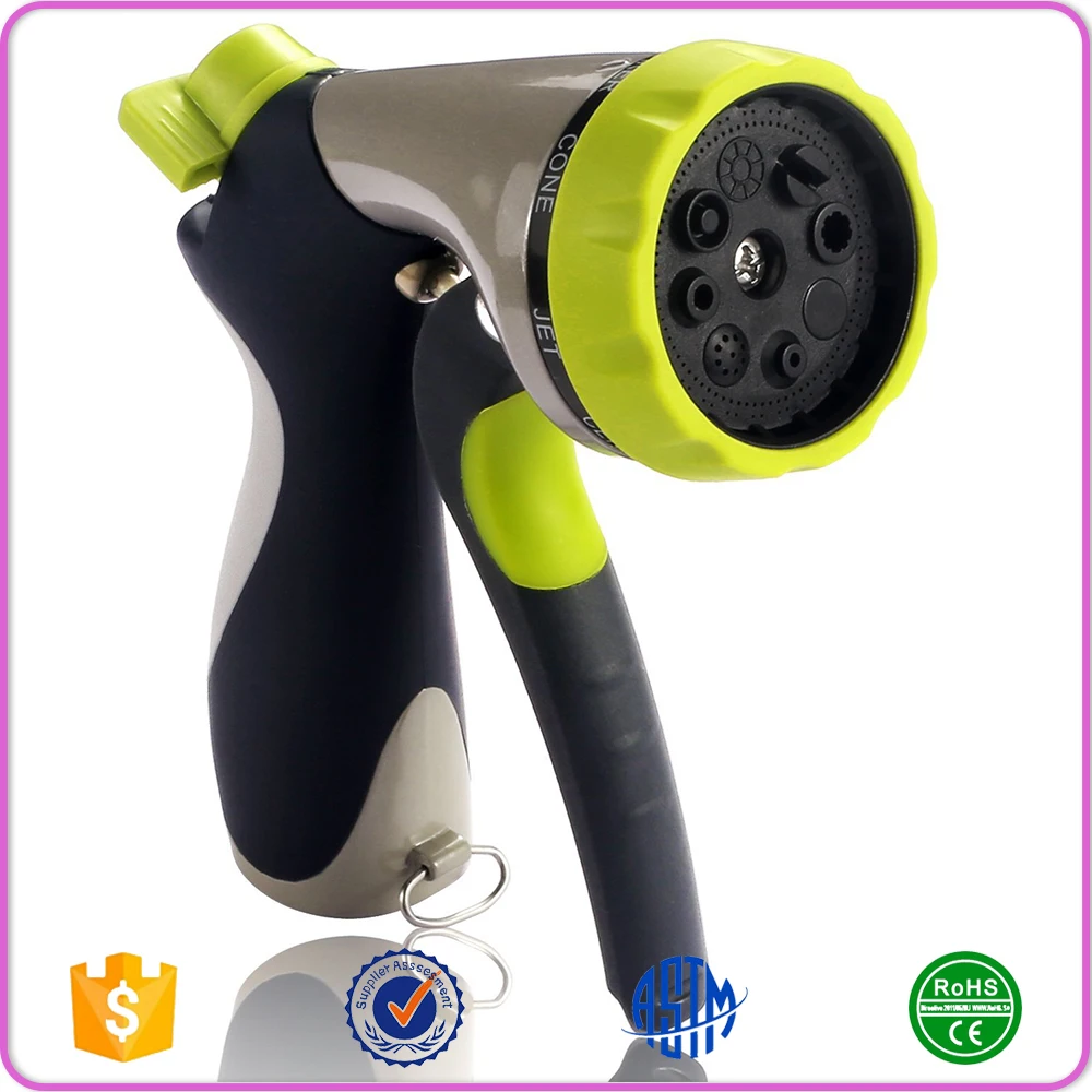 Kirsite 8 Pattern Adjustable Water Plants High Pressure Garden Spray Hose Nozzle