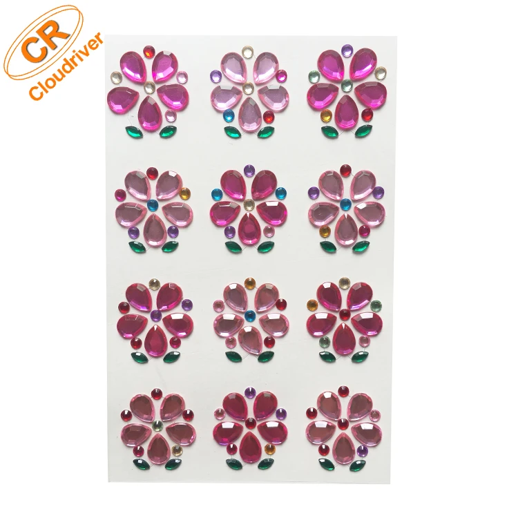 Wholesale Self Adhesive Crystal Sticker Mobile Computer Decorative Stickers