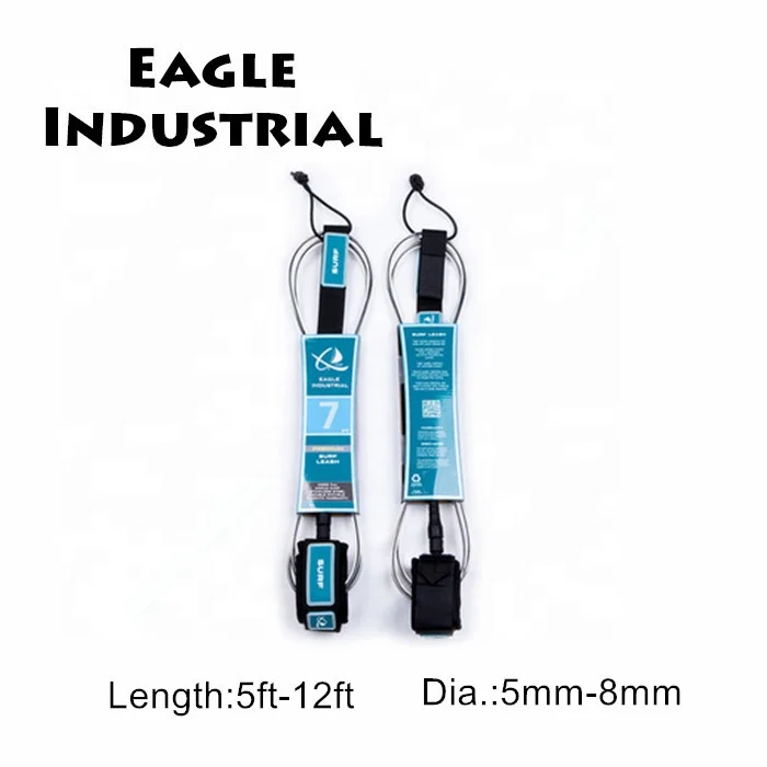 
Factory direct supply high quality bright in colour surfboard leash 7ftX7mm 