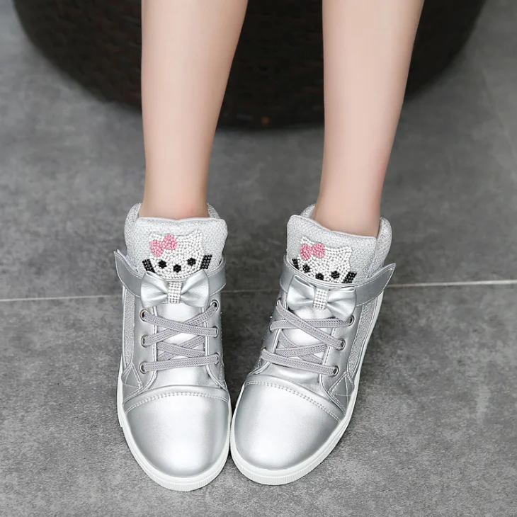 
YY10195S Spring and autumn children sneakers girl shoes chaussure enfant hello kitty kids girls shoes 