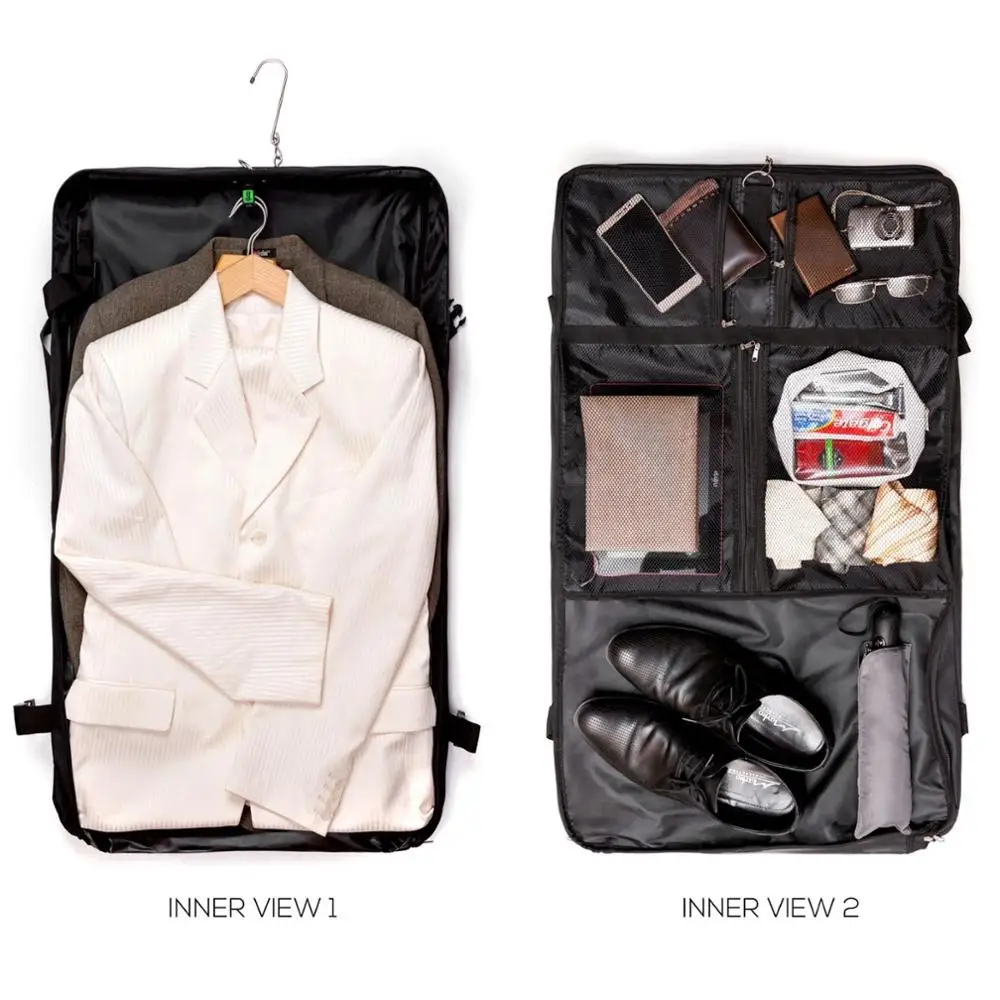 High Quality Luggage Travel Suit Dress Garment Bag Case Carrier 4-Piece Suitbag Suiter